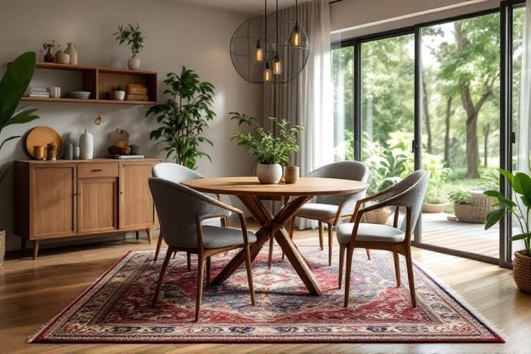 how to choose dining room rug size